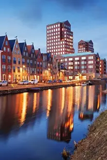 Amersfoort, Netherlands cityscape in the Vathorst district at twilight