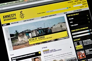 Screenshot Prints: Amnesty International website