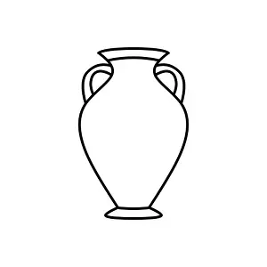 Line Icon Prints: Amphora vase ceramic jar emoji vector illustration
