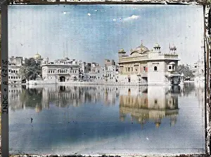 Sikh Prints: Amritsar, Indes The Golden Temple Reflecting in the Immortality (Amrita Sagar)