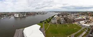 amsterdam city landscape panoramic view onto nordzeekanaal