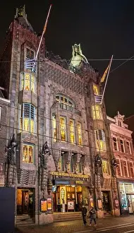 Pathe Prints: Amsterdam May 18 2018 - Night view of the front of the famous ciname Tuschinski