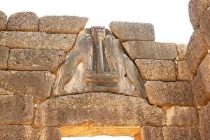 Images Dated 2nd July 2011: Ancient city of Mycenae, Lion gate wall around the akropolis of Mykene, Peloponnese, Greece