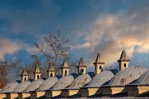 Edirne City Prints: Ancient Ottoman hospital, nowadays housing Medical Museum