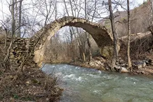 Balkan Prints: Ancient Roman bridge near village of Dabovo at Stara Planina Mountains