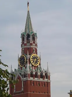Kremlin Prints: Ancient Spasskaya Tower of Moscow Kremlin