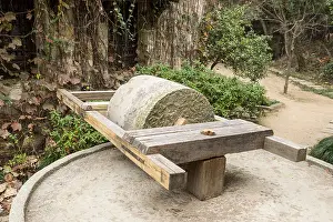 Grinder Prints: Ancient stone mill grinder in Hangzhou China