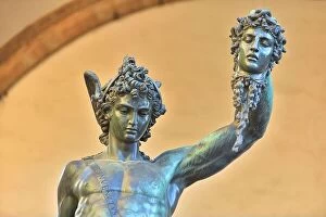 Images Dated 19th July 2017: Ancient style sculpture of Perseus with the Head of Medusa in Florence, Italy