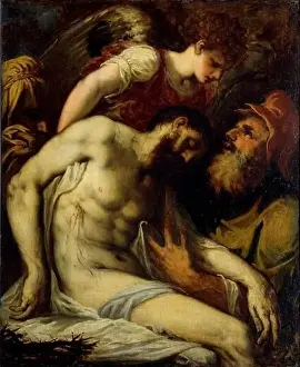 Andrea Schiavone - Dead Christ supported by Angels