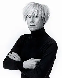 Andy Warhol Prints: Andy Warhol, artist, portrait, himself, white background