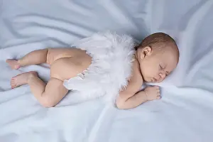 Diaper Prints: Angel, baby sleeping