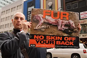 Cruel Prints: Animal Activists, Manhattan NYC, November 27, 2009