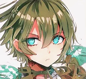Eyelash Prints: Anime character portrait illustration art