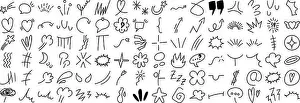 Manga Prints: Anime emotion effect design elements