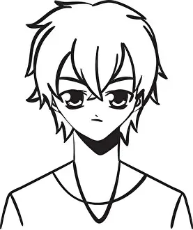 Manga Prints: anime male character