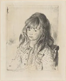 American Art Prints: Anne in a spotted dress, Daughters. George Bellows (1882-1925). Prints and Drawings