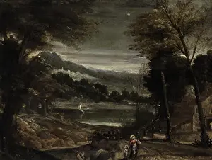 Holy Family Prints: Annibale Carracci's painting The Return from the Flight into Egypt depicts the Holy Family on their journey back