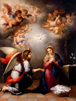 Archangel Prints: The Annunciation - Bartolomé Esteban Murillo, circa 1660