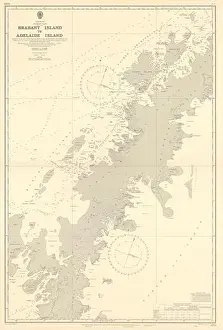 Aids Prints: Antarctica Graham Land Brabant-Adelaide Island ADMIRALTY chart 1951 (1955) map