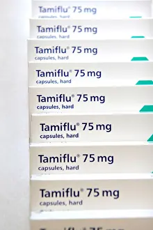 Pills Prints: anti swine flu Tamiflu tablet capsules made by Swiss firm Roche
