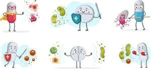 Antibiotics Prints: Antibiotic fight bacteria and virus