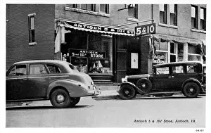 Shop Front Prints: Antioch 5 & 10 Cent Store, Antioch, Illinois, USA, 1940