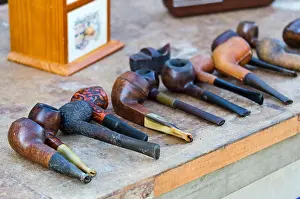 Matin Prints: Antique pipes for sale at the August marché aux puces in Gigny-sûr-Saône