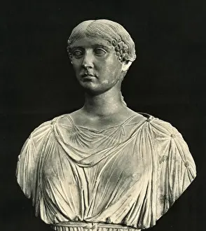 Augustus Prints: Antonia Minor, nephew of Augustus, marble head