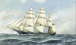Antonio Jacobsen - The celebrated American clipper Challenge under full sail