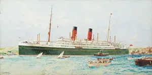 Liner Prints: Aorangi, 1924, by Charles Dixon. Acquisition history unknown