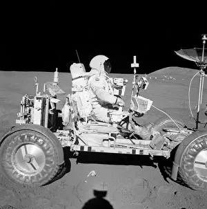 Scott Prints: Apollo 15 Scott on LRV prior to EVA