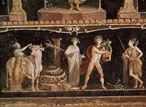 APOLO VENCE A LA SERPIENTE - PINTURA DE LA CASA DE LOS VETTI - IV ESTILO POMPEYANO - SIGLO I