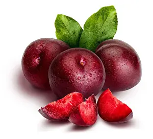 Intense Prints: Appetizing and healthy red plums