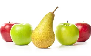 Smith Prints: apples and pear isolated on white