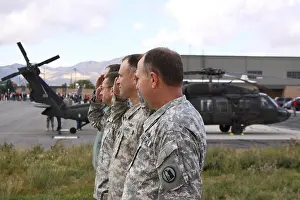 Approximately 45 Soldiers of the Utah Army National Guard's 2-285th Air Assault Aviation Battalion depart from Utah en
