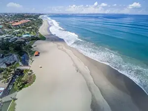 Pantai Prints: April 02, 2020. Empty Petitenget Beach closed for quarantine for COVID-19