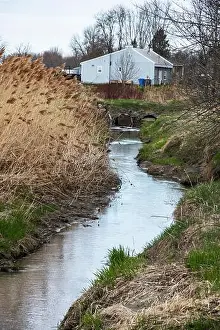 Flows Prints: Aqueduct on QC 132 in Baie-du-Febvre, Quebec, Canada