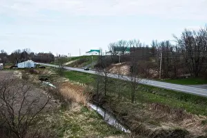 Flows Prints: Aqueduct on QC 132 in Baie-du-Febvre, Quebec, Canada