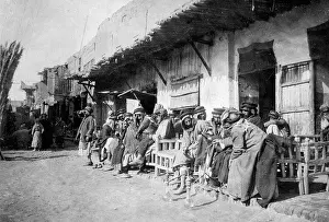 Arab café, Kazimain, Iraq, 1917-1919