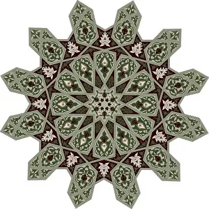 Islam Prints: Arabic middle eastern floral pattern motif, based on Arabian ornament