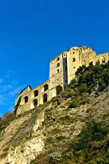 Stronghold Prints: Aragonese Castle in Ischia Ponte, Ischia, Gulf of Naples, Campania region, Italy, Europe