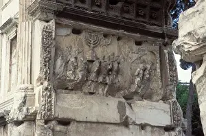1981 Prints: ARCH OF TITUS PANEL FROM THE ARCH DEPICTING ROMAN SOLDIERS IN TRIUMPHANT PROCESSION CARRYING THE GOLDEN MENORAH & OTHER