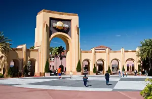 Orlando Prints: Arches at entrance to Universal Studios Orlando Florida