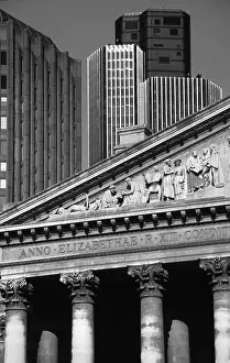 Contrasts Prints: Architectural contrasts- City of London 1 monochrome