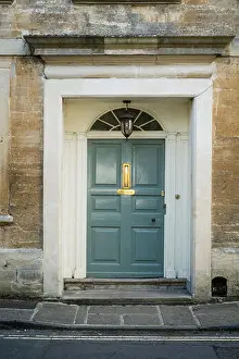 Gloucestershire Prints: Architectural details: A classically proportioned ornate doorway