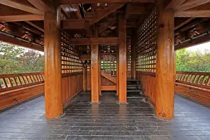 Attic Prints: Architectural structure of Chinese style attic