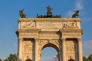Triumphal Arch Prints: Arco della Pace, Arch of Peace, in Milan Italy