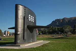 Nuclear Power Prints: Arco, Idaho - The sail of the nuclear-powered submarine USS Hawkbill in a city park