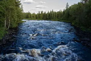 Fluvial Landforms Of Streams Prints: Arctic Circle Hiking Area, lapland, Finland