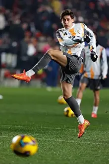 Real Madrid Prints: Arda Guler seen during LaLiga EA SPORTS game between teams of Rayo Vallecano and Real Madrid FC at Estadio de Vallecas